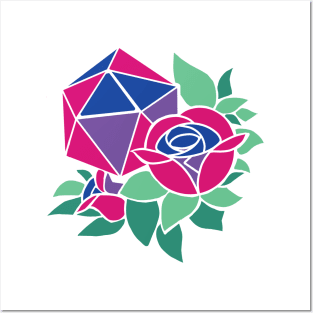 Pretty Poly Rose Bi Pride Posters and Art